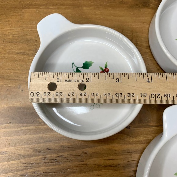 Pfaltzgraff 4-piece WINTERBERRY Fondue Tidbit Dishes Replacement Pieces - Picture 4 of 7